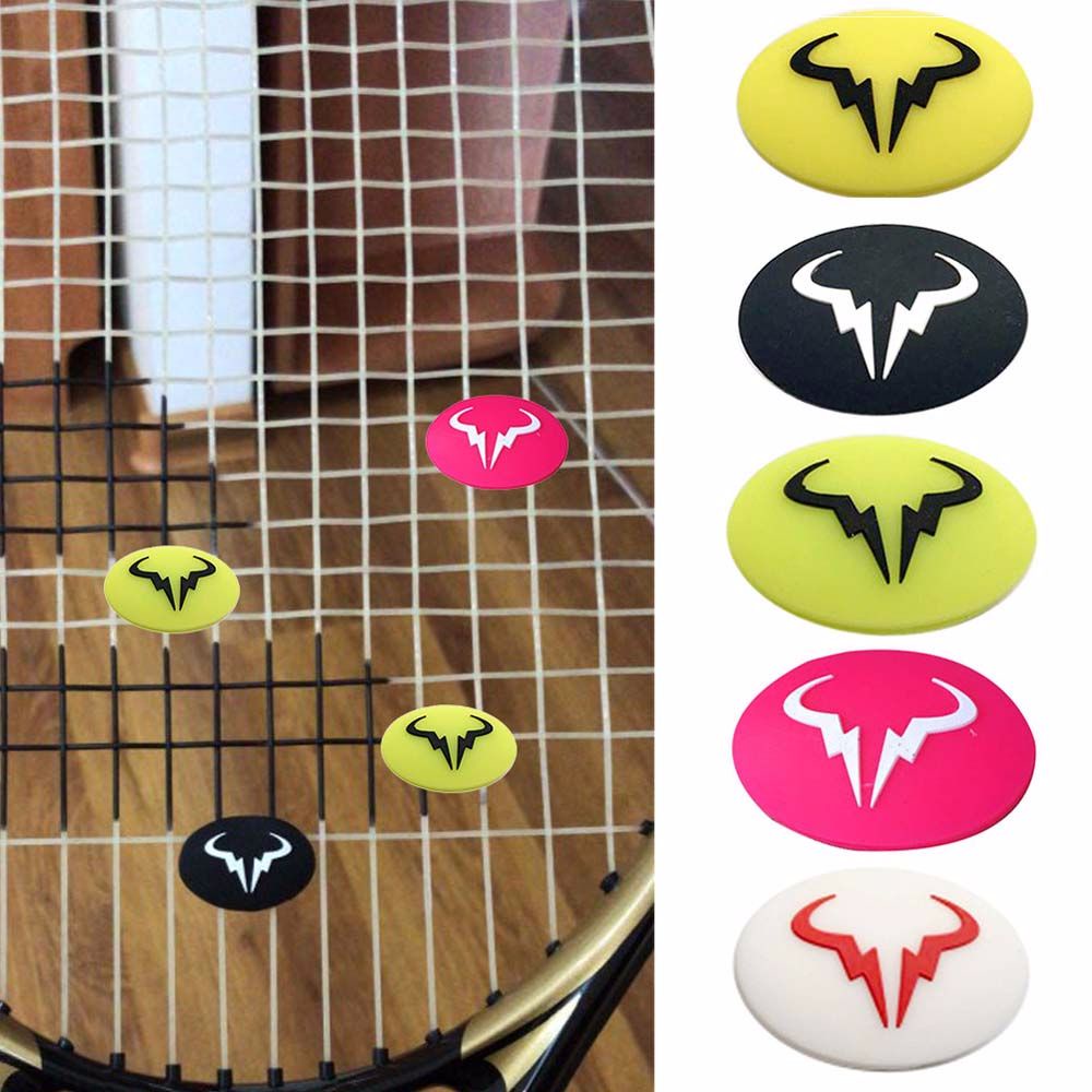 REBUY Cartoon Vibration Dampeners Racquet Sports Reduce Tennis Racquet Vibration Tennis Racket Shock Absorber Anti-vibration Absorber Durable Racket Shock Reduce Tennis Accessories Tennis Staff Silicone/Multicolor