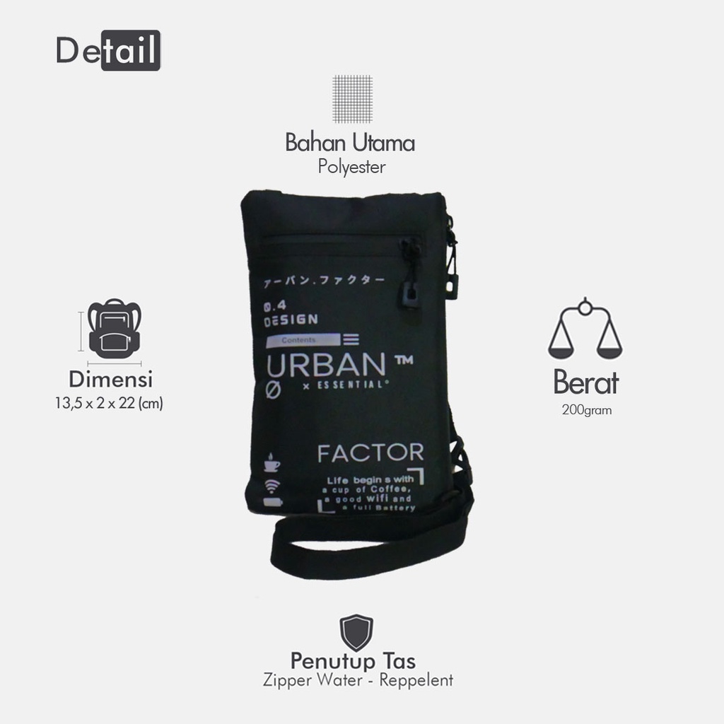 Tas Selempang HP Gantungan leher urban factor - Nocturnal Phone Bag
