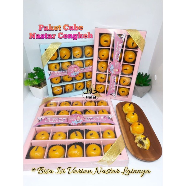 hampers paket nastar cube kotak coklat nastar cengkeh nastar keju nastar isi coklat hampers kue lebaran parcel box lebaran