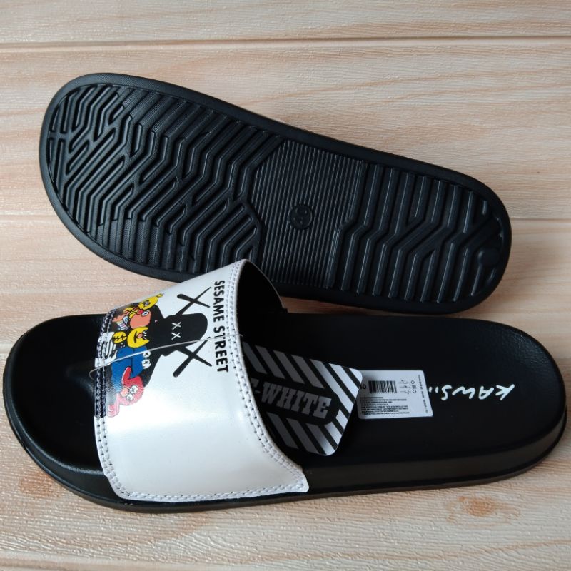 Sandal Slop Vans Kaws Sesame Supreme Pria Terbaru Premium/sandal Slop Kaws Wanita Kekinian-2