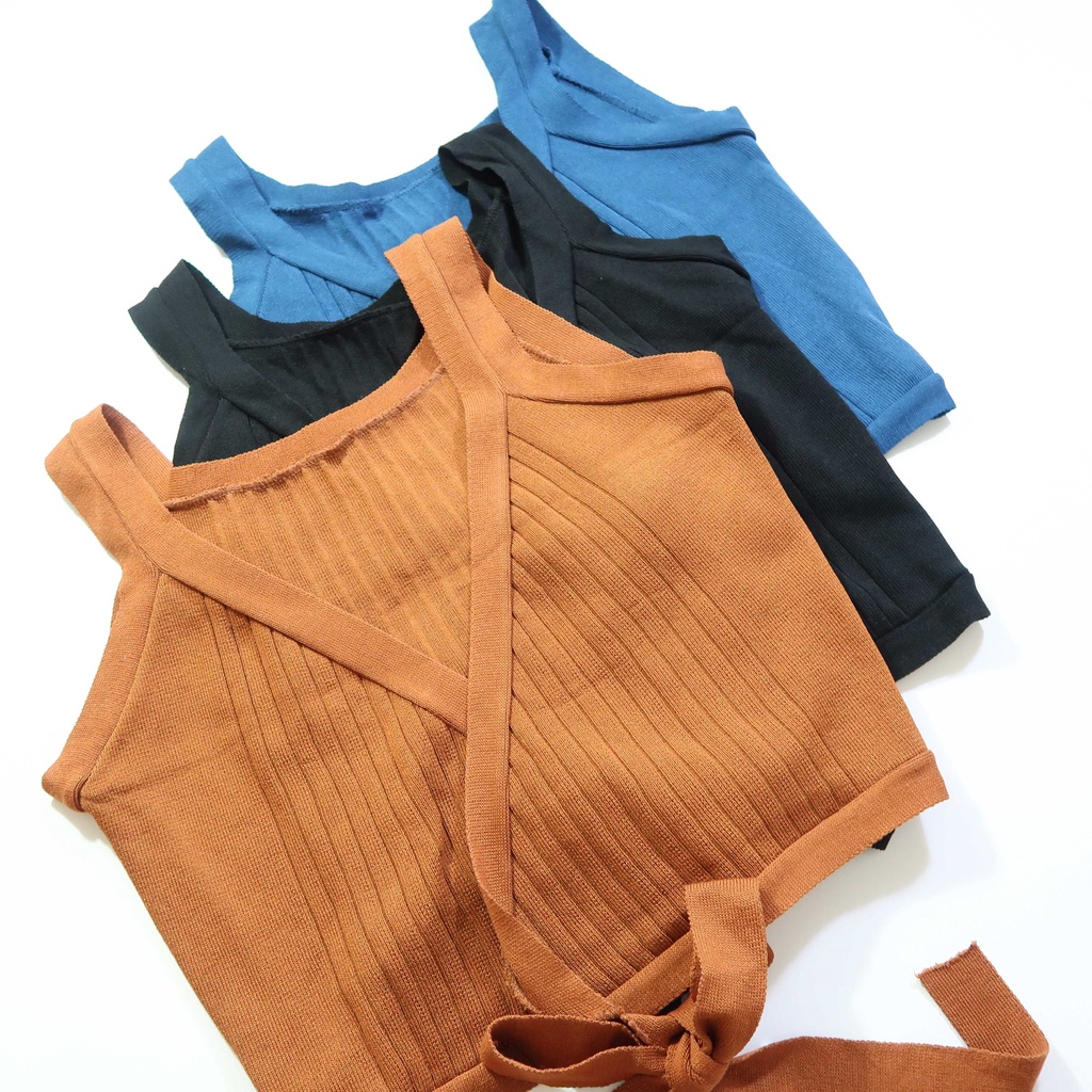 Croptop Tantop Wanita Atasan Wanita Hitam Biru Mustard