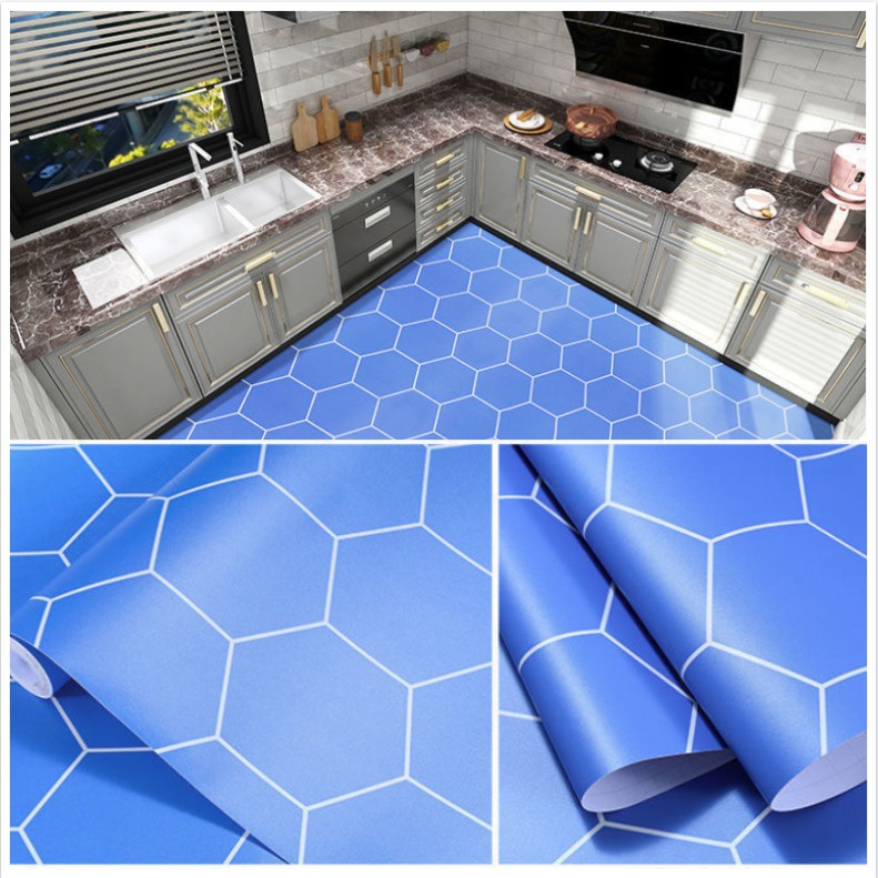 Wallpaper Stiker Lantai Untuk Dinding Juga Bahan Tebal Perekat Toilet Tahan Air Stiker Lantai Kamar 