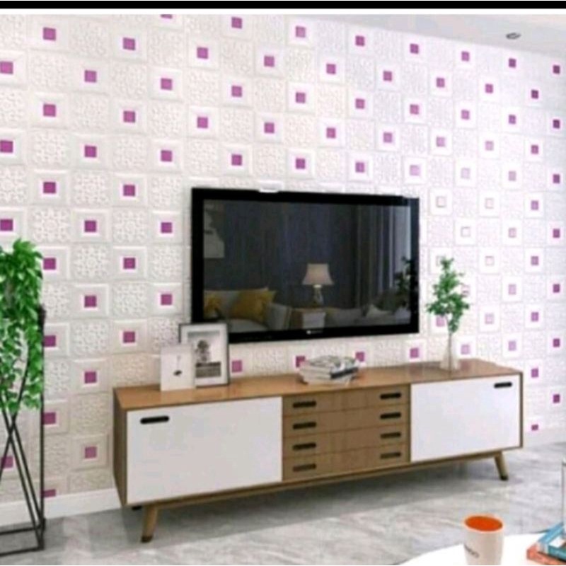 WALLPAPER 3D MOTIF BATIK CLASIC 70X70CM TEBAL 3MM-5