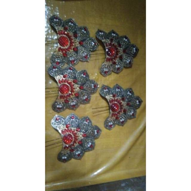 Aksesoris lempengan craft, aksesoris sanggul, headpiece, aksesoris tari tradional jaipong (L-02)