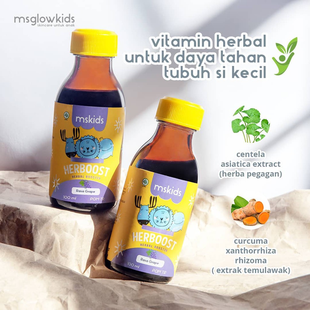 MS KIDS HERBOOST GRAPE FLAVOR VITAMIN ANAK 100ML