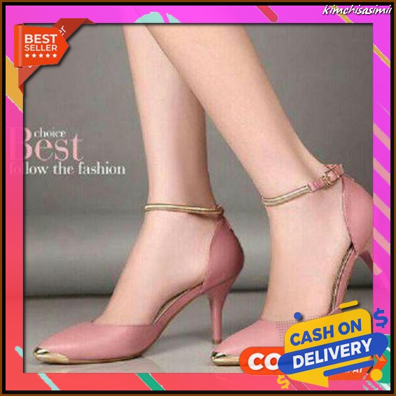 Heels Cewek Import Kerja Wisuda 3 Cm Premium Wanita Murah Dewasa Batam Heels Gp.06 Salem - Fuchsia, 
