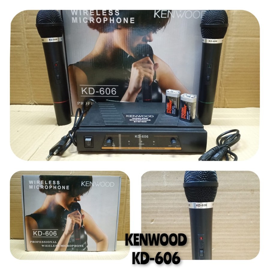 MIC WIRELESS HANDLE KENWOOD KD 606 MIC DOUBLE PEGANG