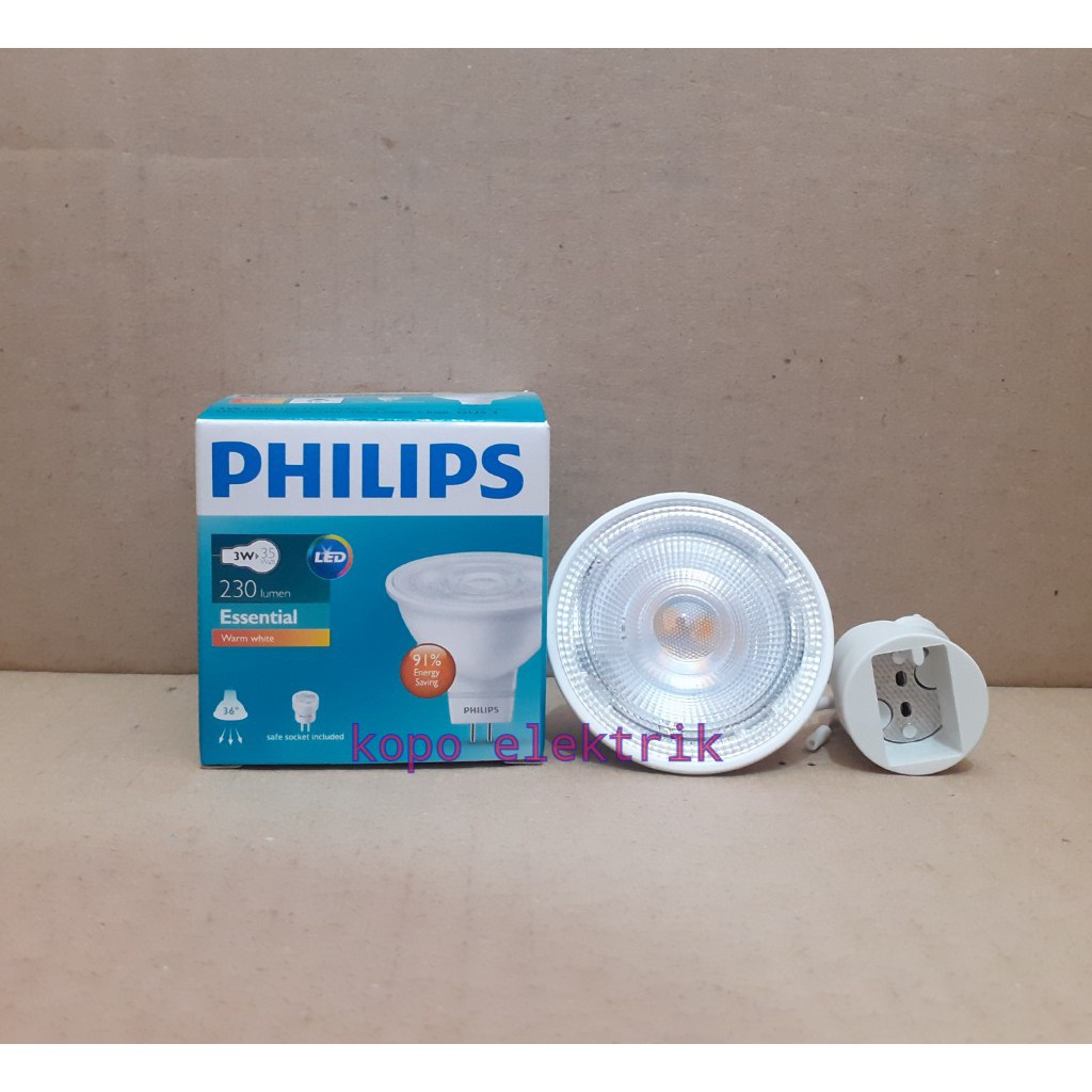 Lampu Led Tusuk Philips MR16 3w | Led /Tusuk MR16 Philips 3 Watt