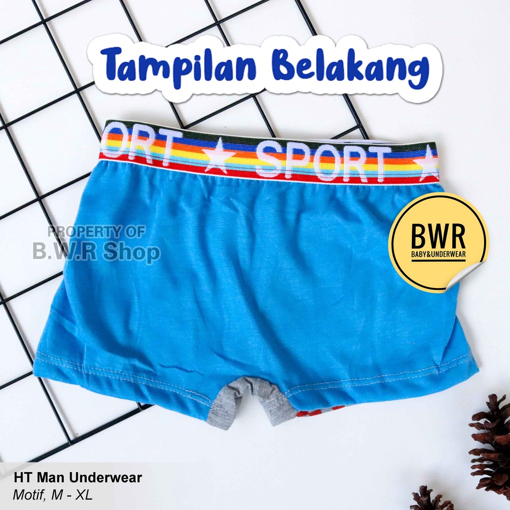 CD Boxer Anak HT MAN 0239 / Celana Dalam Anak Laki Laki Boxer Motif Bola | Bwr