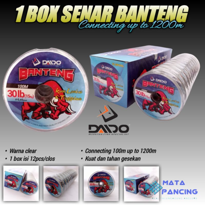 Senar daido banteng clear kuat dan murah 100m