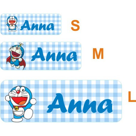 

STIKER LABEL NAMA WATERPROOF BASIC DORAEMON