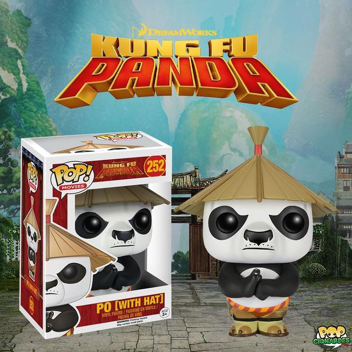 Spesial Funko Pop Movies - Kung Fu Panda - Po With Hat #252 Promo