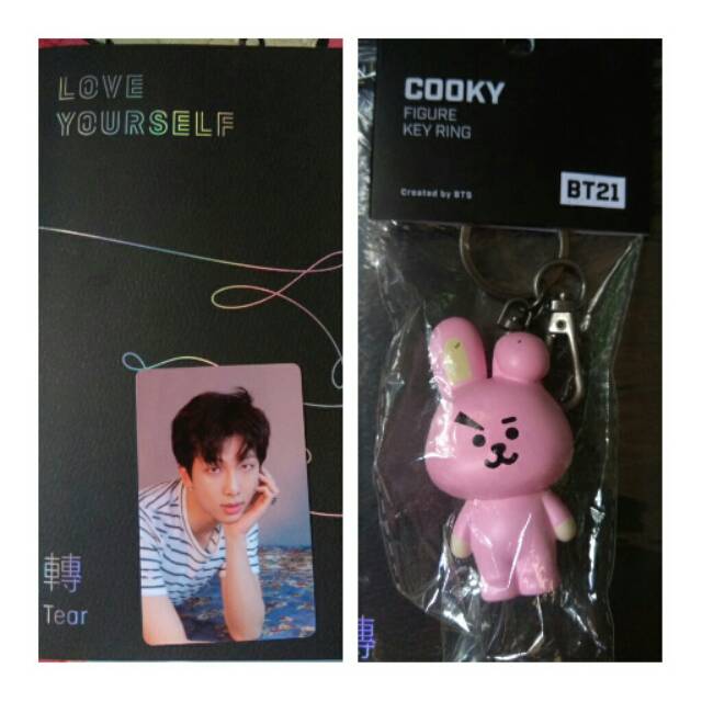 BTS album tear + bt21 figure keyring cooky