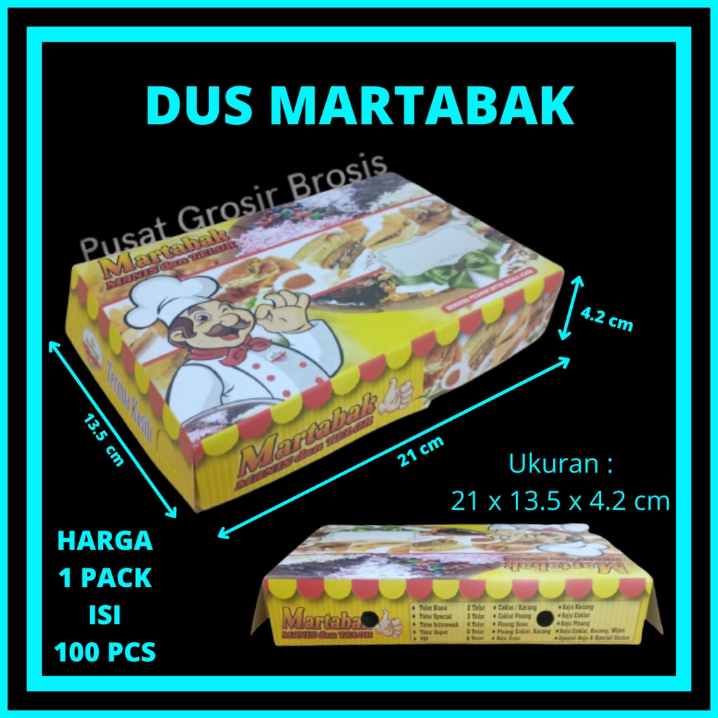 

COD - Dus martabak uk 21 x13,5x4,2cm 1bgks isi 100pcs / KOTAK MARTABAK - DUS KEMASAN MAKANAN SIZE 21 X 13,5 - MARTABAK - ISI 100 PCS JAKARTA