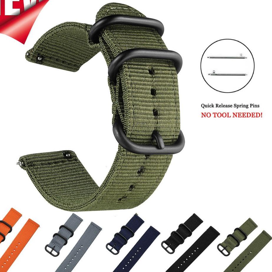 Paling Dicari.. Tali Strap Nilon loop Nylon untuk Haylou Solar LS05 / LS05S / LS04 / LS09B / RT2 LS1