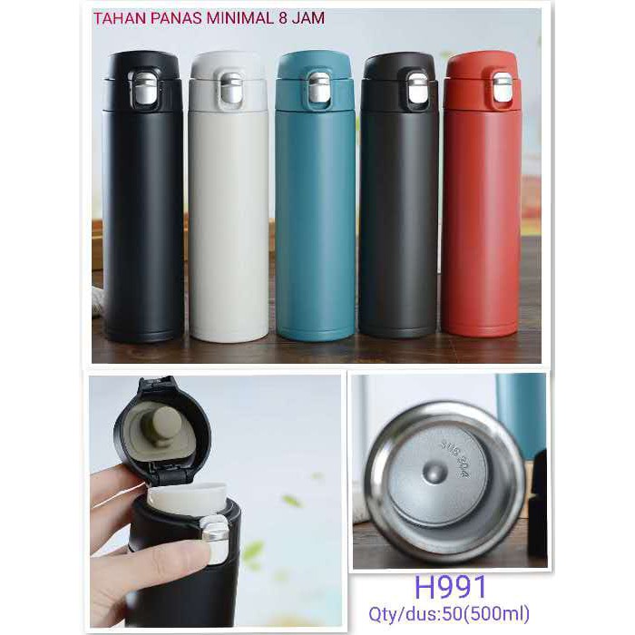 H991 Termos Air Panas Polos Stainless Steel Vacuum Cup 500ml