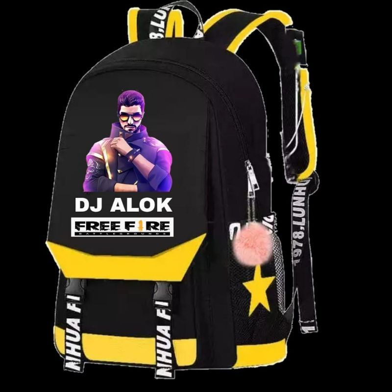 GTB_Tas Ransel Anak Laki laki Distro Bandung DJ ALOK FREE FIRE Stel Backpack