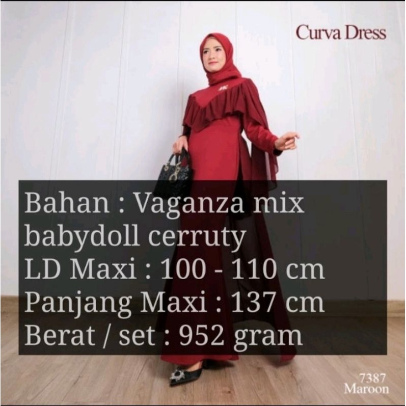 curva dress vaganza ready siap kirim!!!