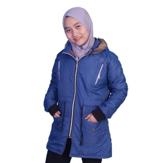 BISA(COD) JAKET KEMBUNG WANITA HIJAB TUNIK HANGAT&amp;STAYLISH-JAKET PARKA-JAKET PADDING-JAKET MUNCAK