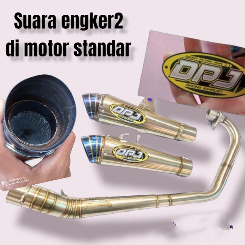 KNALPOT DPJ UJUNG BLUE LEHER PATEN PNP MOTOR MEGAPRO CB GL TIGER TIREV