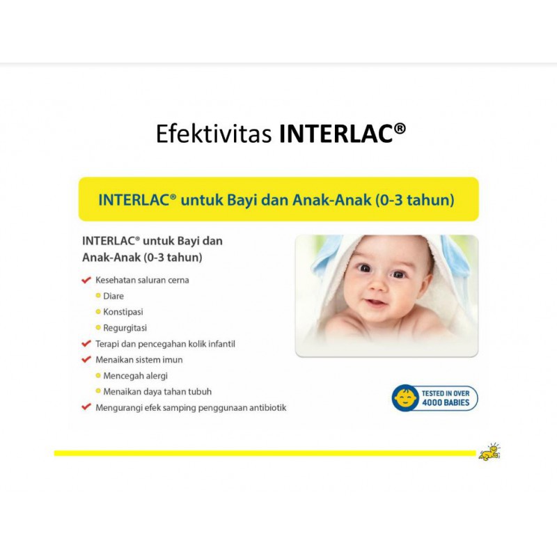 Interlac Probiotik Mini Pack Suplemen Makanan - 30 Sachet