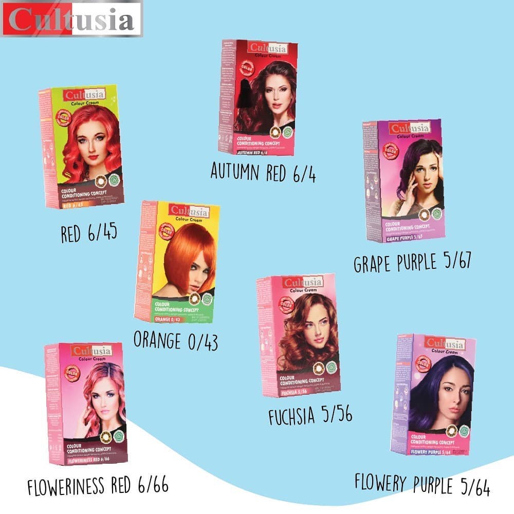 ✦SINAR✦ Cultusia Pewarna Rambut Marshwillow Color / Hair Color Cream/ Semir Rambut 30ml / Hair Colour /