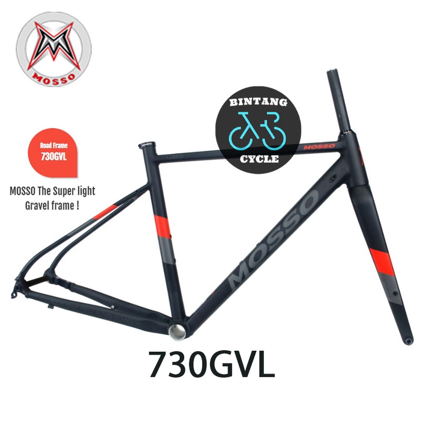 Frame Mosso 730 GVL 700x460 Black Red - Frame Mosso Gravel