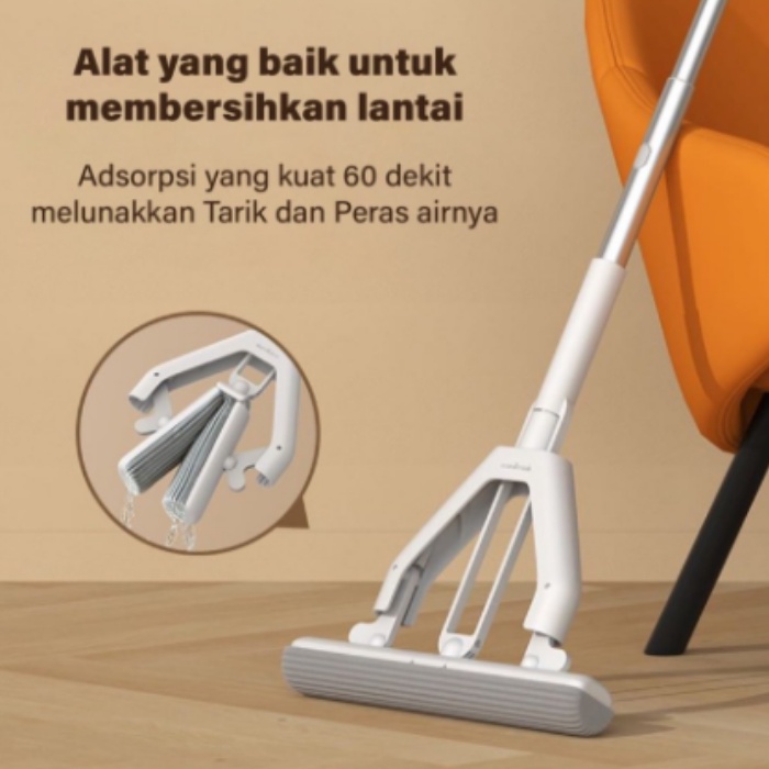 Deerma QJ100 Cleaning Broom Set Alat Pembersih Sapu Pel Multifungsi