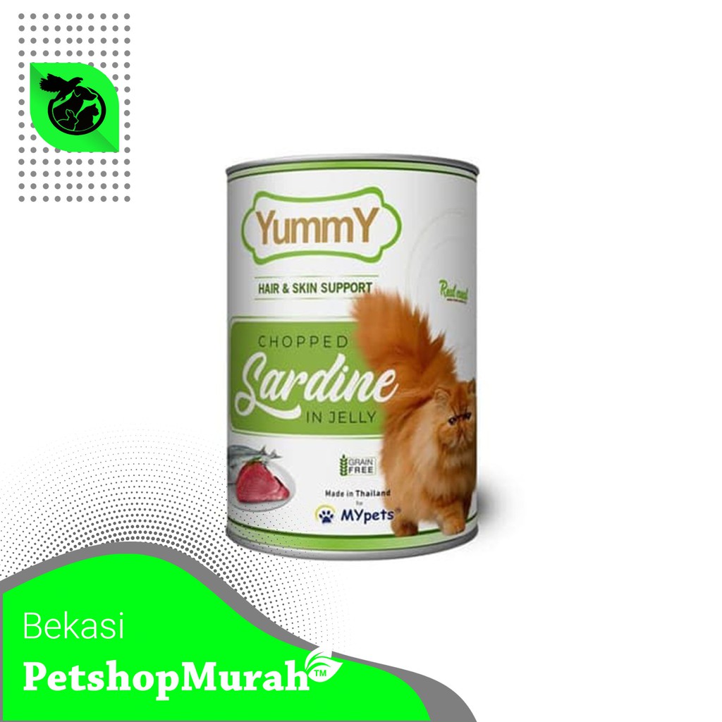 Makanan Kucing Basah Cat wet Food Yummy 400 gram kornet kaleng murah 400gr