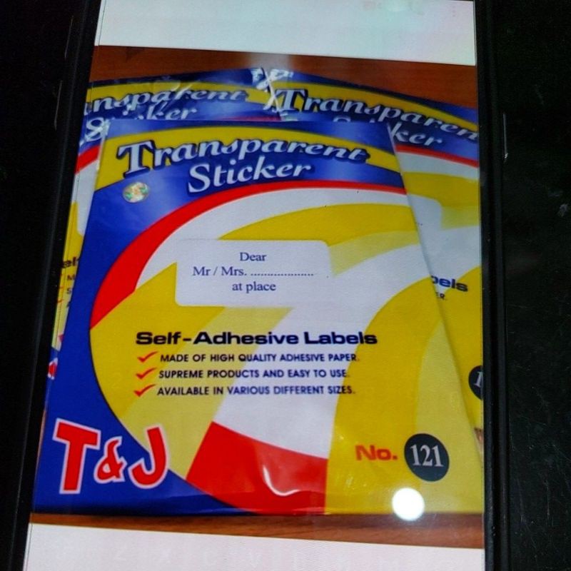 

label tom & jery no 121 transparent