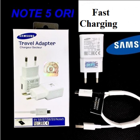 [ORI] Travel Charger Samsung Note 5 Ori 100% Fast Charging