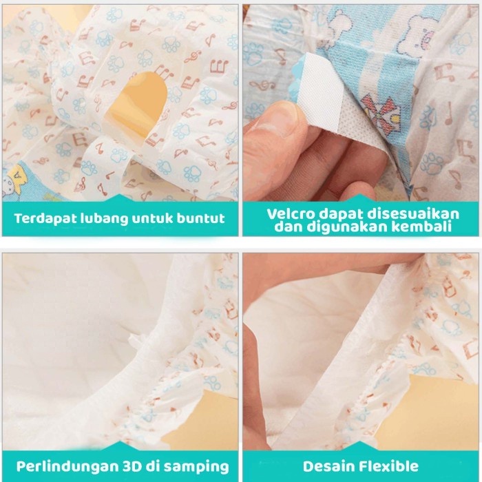 Hugopet Popok Diapers Pampers Anjing Kucing /Pet Diapers Popok Anjing /Pampers Kucing /Popok Anjing Jantan Betina /Popok Celana Dalam Diapers Loop Mens