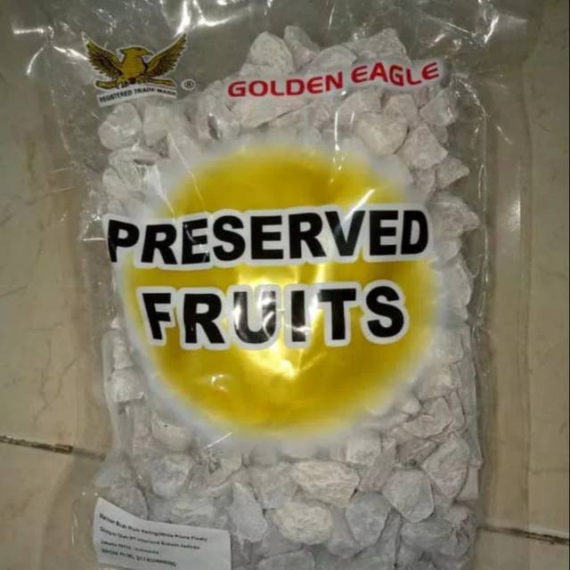 

Manisan Plum Putih Kering Golden Eagle Kiamboi Potong