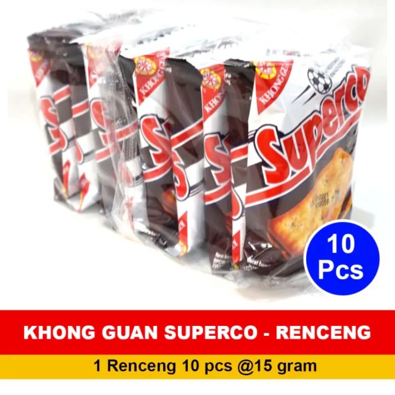 

Khong Guan Superco Biskuit malkist dengan cream cokelat enak (Renceng Isi 10)