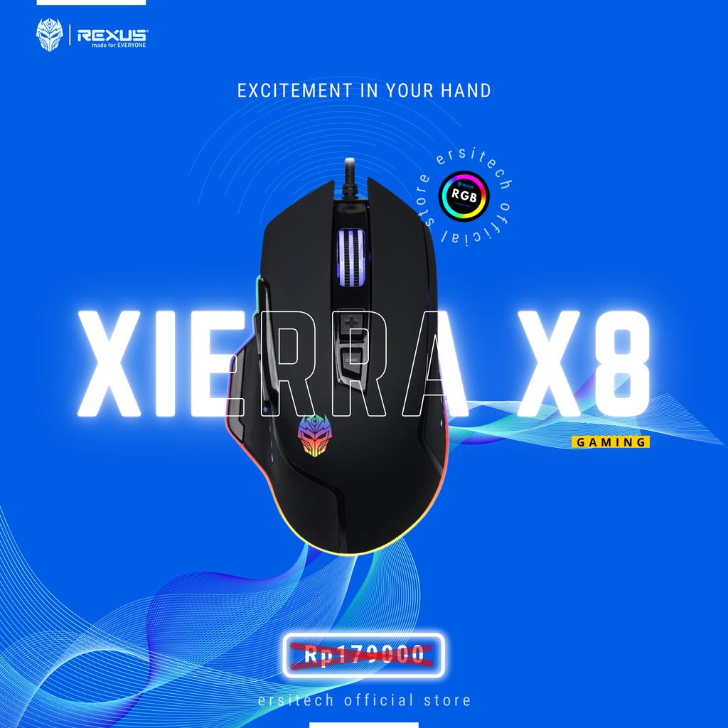 Mouse Gaming RGB Rexus Xierra X8 Mouse RGB
