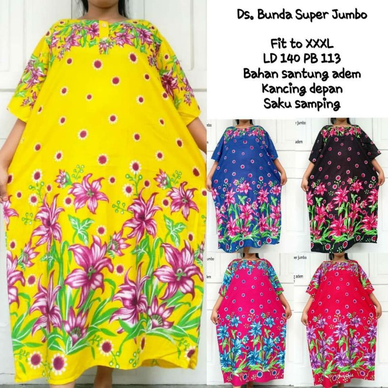 Diskon!daster jumbo LD 140/daster busui/daster motif baru/(COD/Bayar ditempat)