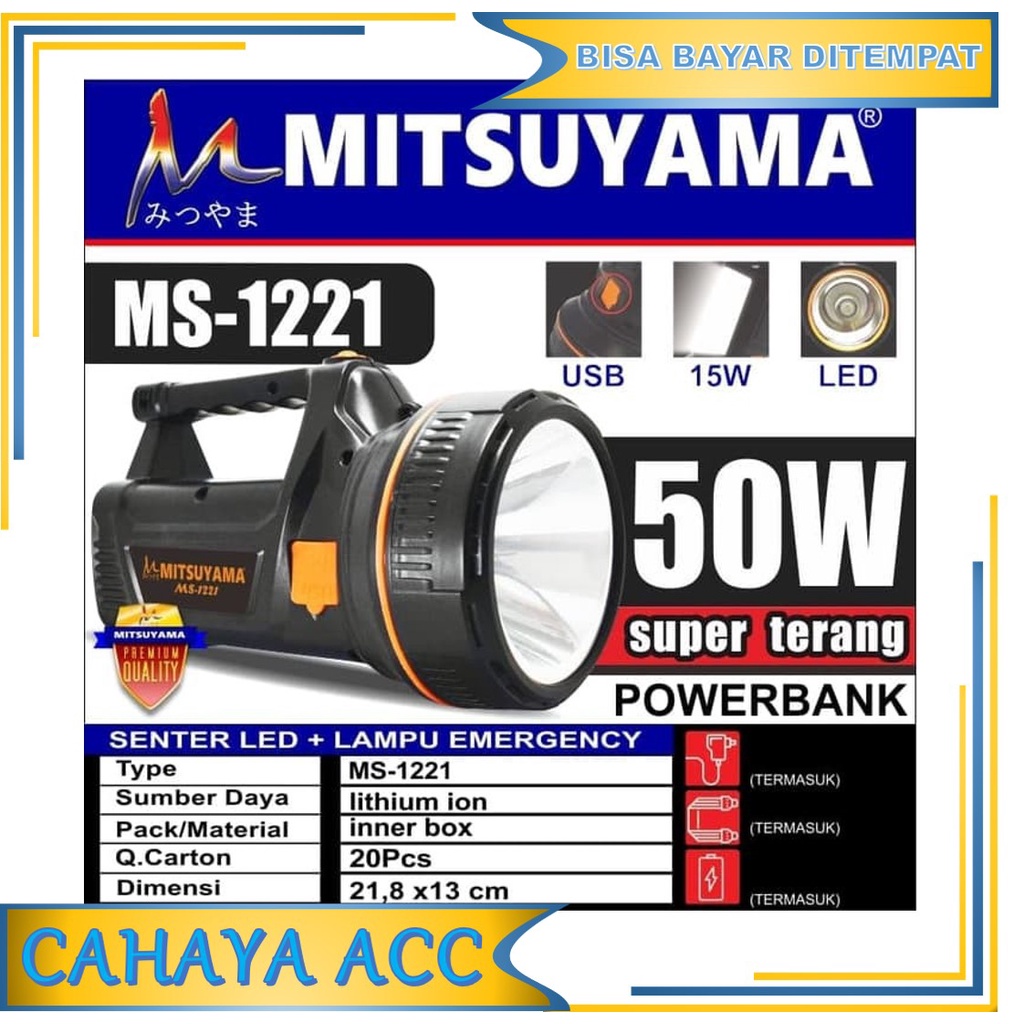 MITSUYAMA MS-1221 / MS-1220 / SURYA SHT L10W 30LED SENTER LED/LAMPU EMERGECY