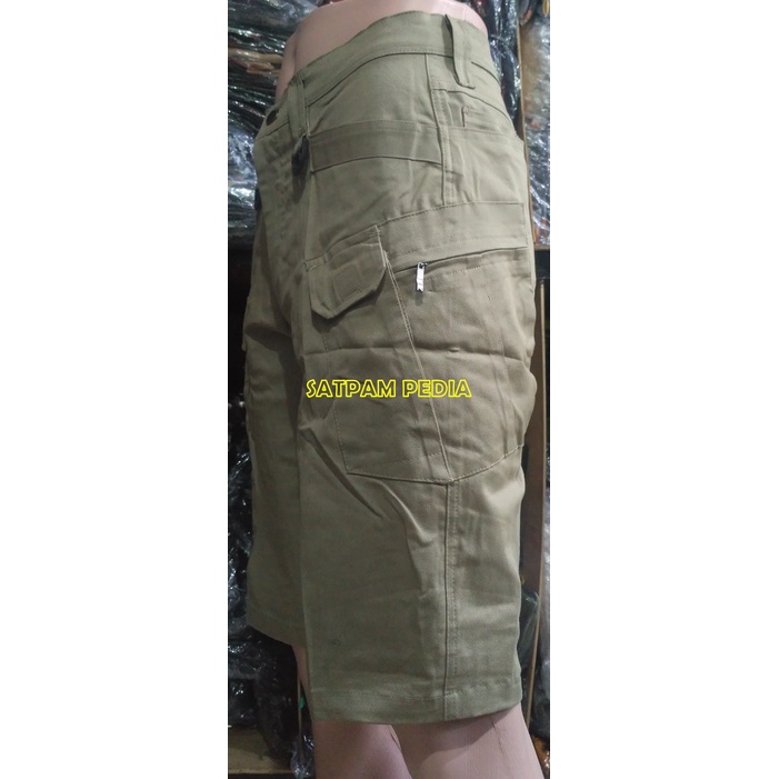 Celana Tactical Emeral Krem - Celana Pendek Cargo