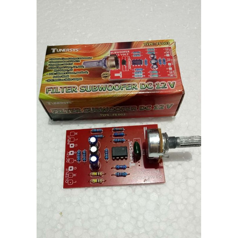 Kit filter subwoofer Dc 12v by tunersys