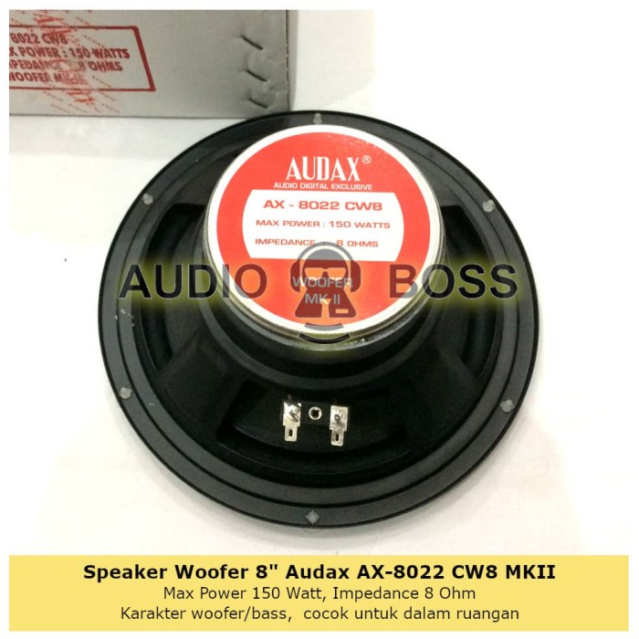 Speaker Woofer 8" 8 inch 8 in Audax AX-8022 CW8 MKII AX 8022 AX8022