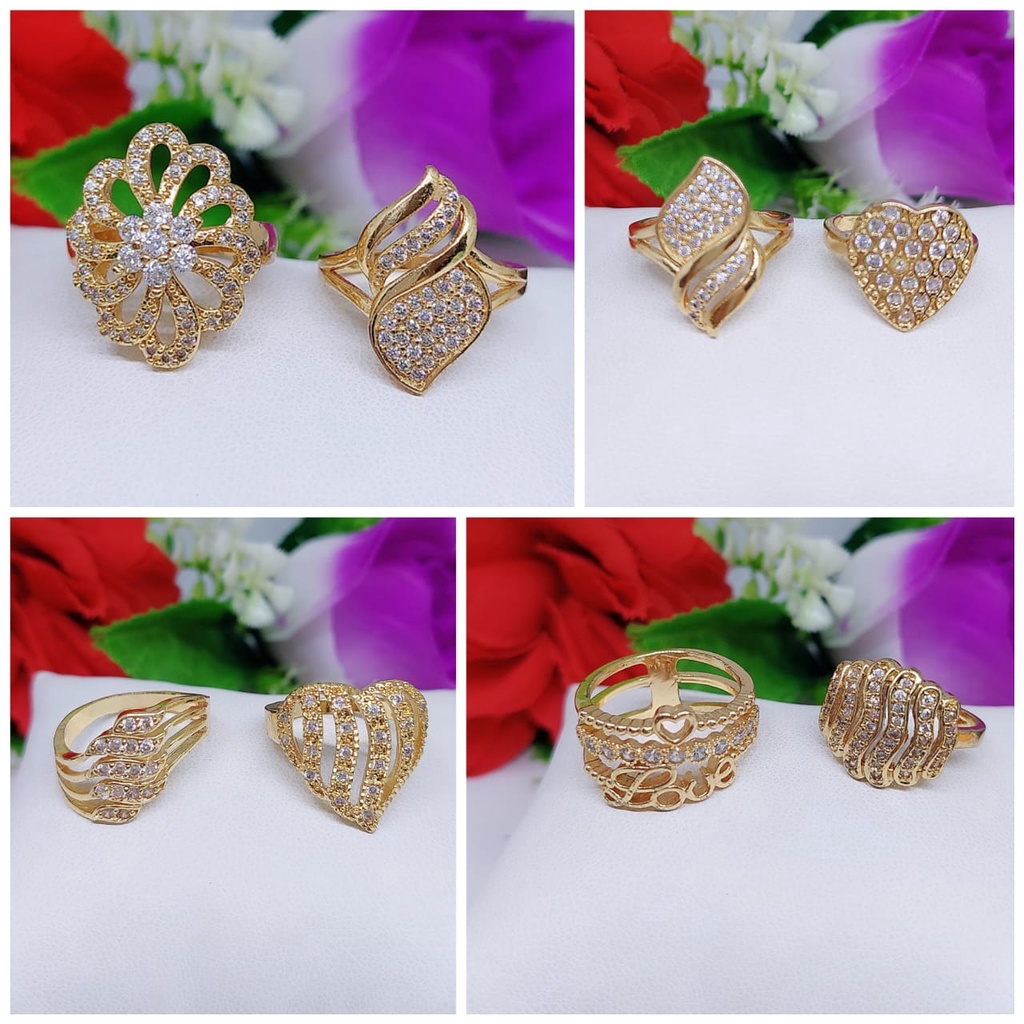 Cincin Permata Xuping Lapis Emas 18A-24A