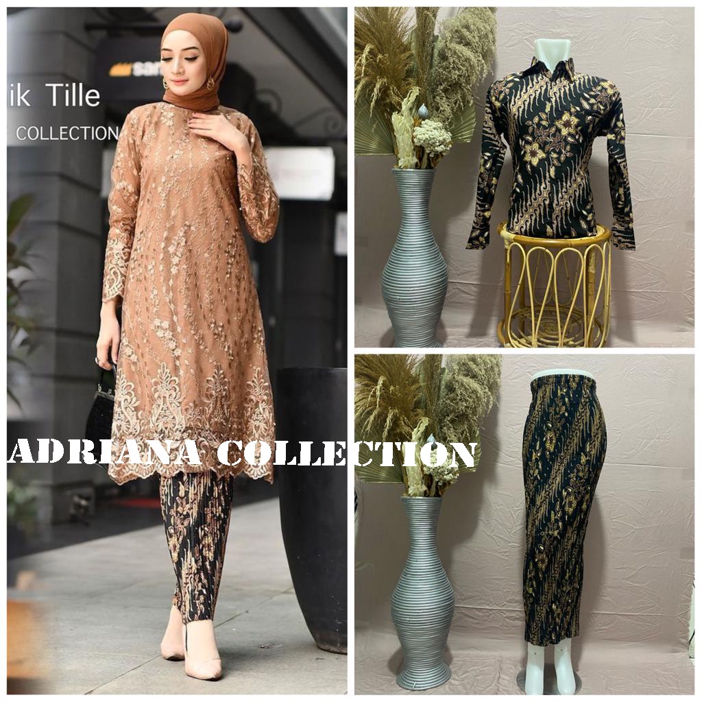 TUNIK KEBAYA//SETELAN KEBAYA BRUKAT PESTA//KEBAYA WISUDA//SET KEBAYA COUPLE//TUNIK KEBAYA COUPLE
