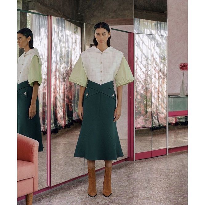 FRIEDERICH HERMAN Cocoon Sleeve Button-Down Blouse Size S