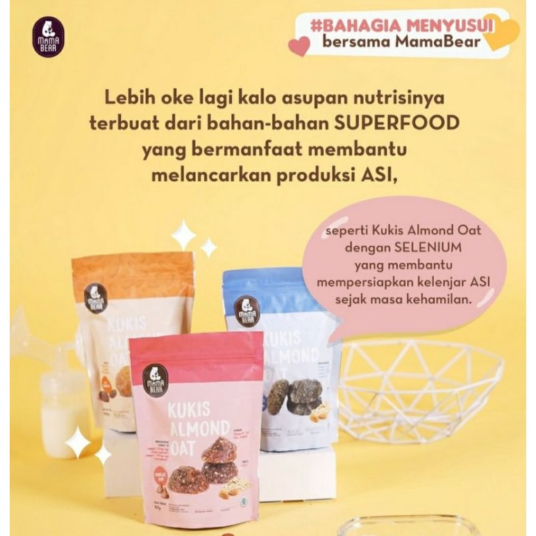 MAMA BEAR Kukis Almond Oat ASI Booster Cookies Ibu Menyusui