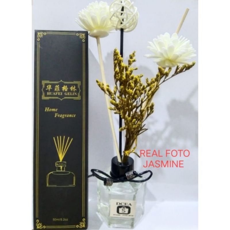Reed Diffuser 60 Ml Aromatherapy Pewangi Ruangan Aroma Terapi Ruangan Cair Harga Termurah Purifier Aromaterapy Humidifier Fragrance Oil Diffuser Original Murah Terlaris Essential Oil Diffuser Purifier Pendingin Ruangan-AROMA WEN - JASMINE