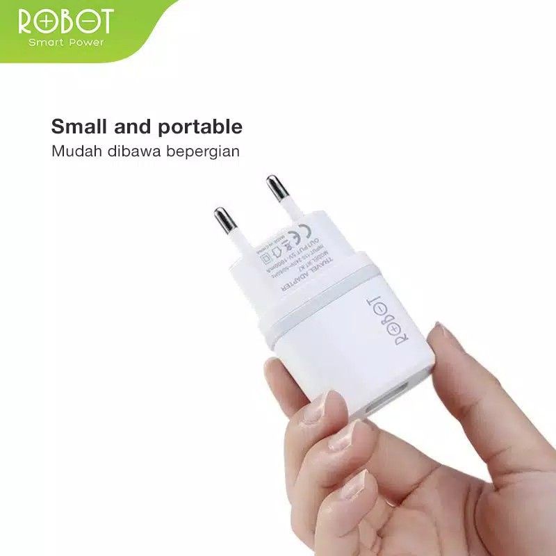 Charger + Kabel Micro USB Robot RT-K7 5V/1A - White