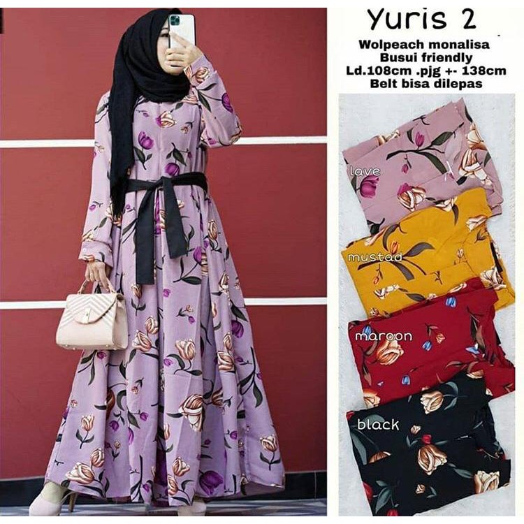 [BISA COD] GAMIS MUSLIM / YURIS MAXY/ DRESS MAXY BRUKAT WANITA KONDANGAN MURAH