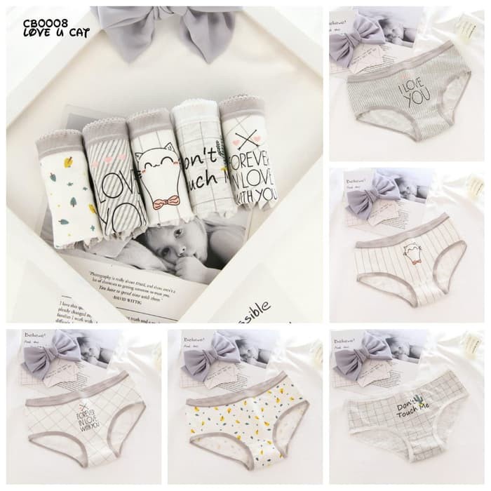 celana  Celana Dalam Wanita Box / Pakaian Dalam Wanita Set Underwear Import 4  8009