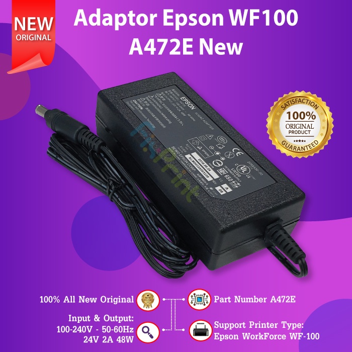 Adaptor Power Supply Epson WF-100 WF100 WF 100 Model A472E New