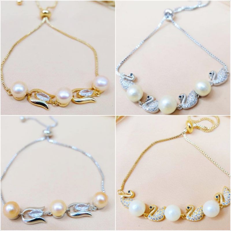 GELANG SERUT MUTIARA AIR TAWAR|GELANG LAPIS EMAS MUTIARA ASLI|GELANG|GELANG CANTIK KEKINIAN|FREE BOX